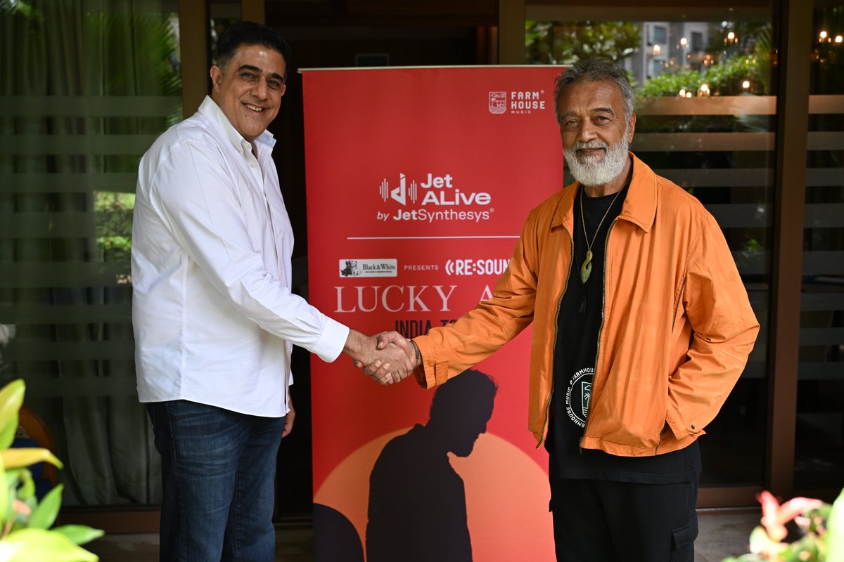 NavaniRajan's tweet photo. As we get ready to launch #JetAlive next week, I can’t think of a better way to begin than with a voice that has shaped musical memories across generations- @LuckyAli.
Sitting down with him, listening to his stories, his silences, and that unmistakable calm - it felt like we’d found not just the perfect performer, but the perfect spirit to set JetAlive in motion.
An icon on stage. A philosopher off it. And exactly the soulful energy we want to begin this journey with.
#LuckyAli #ReSoundIndiaTour #JetAlive