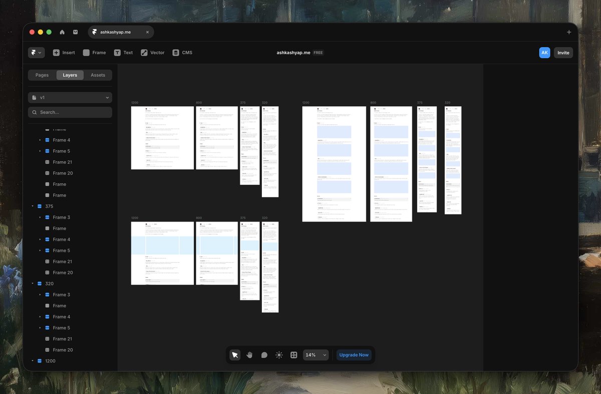 Ash_uxi's tweet image. wild how you can just iterate in @framer design pages without caring about structure
then right click → Create webpage
same tool, start to finish