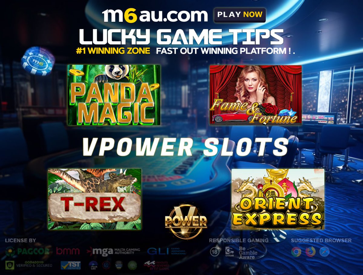 M6auOfficial_'s tweet image. M6's #VPOWER
Play with confidence at M6AU 🍀
Exceptional tips . Exceptional wins 🔥

#PANDAMAGIC
#FAMEANDFORTUNE
#TREX
#ORIENTEXPRESS

Sign Up Now With M6AU
Enjoy AUD 36.66
FREE For All New Member
LINK ON BIO ❤️
