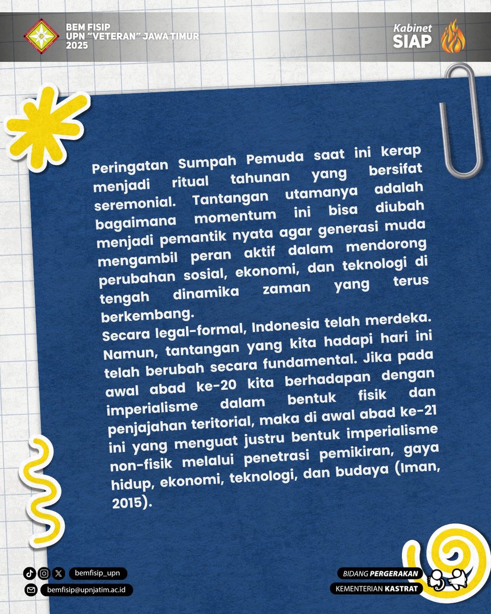 BEM FISIP UPNVJT tweet media