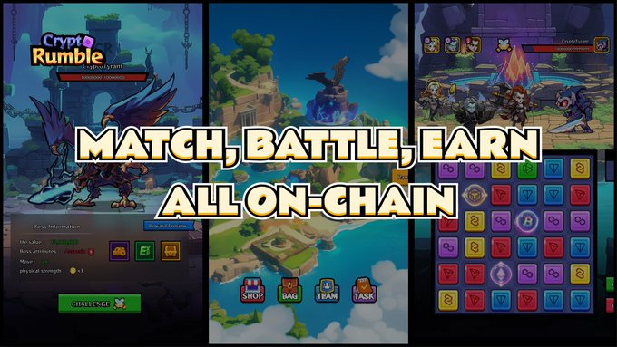 Crypto Rumble (@cryptorumble_io) on Twitter photo ⚔️ Dive into the PvE world of Crypto Rumble!
Battle waves of enemies, level up your heroes, and claim epic loot along the way.
Every fight is on-chain, fair, transparent, and powered by zk + AI.
Play now👉l3.cryptorumble.io ⚔️ Dive into the PvE world of Crypto Rumble!
Battle waves of enemies, level up your heroes, and claim epic loot along the way.
Every fight is on-chain, fair, transparent, and powered by zk + AI.
Play now👉l3.cryptorumble.io