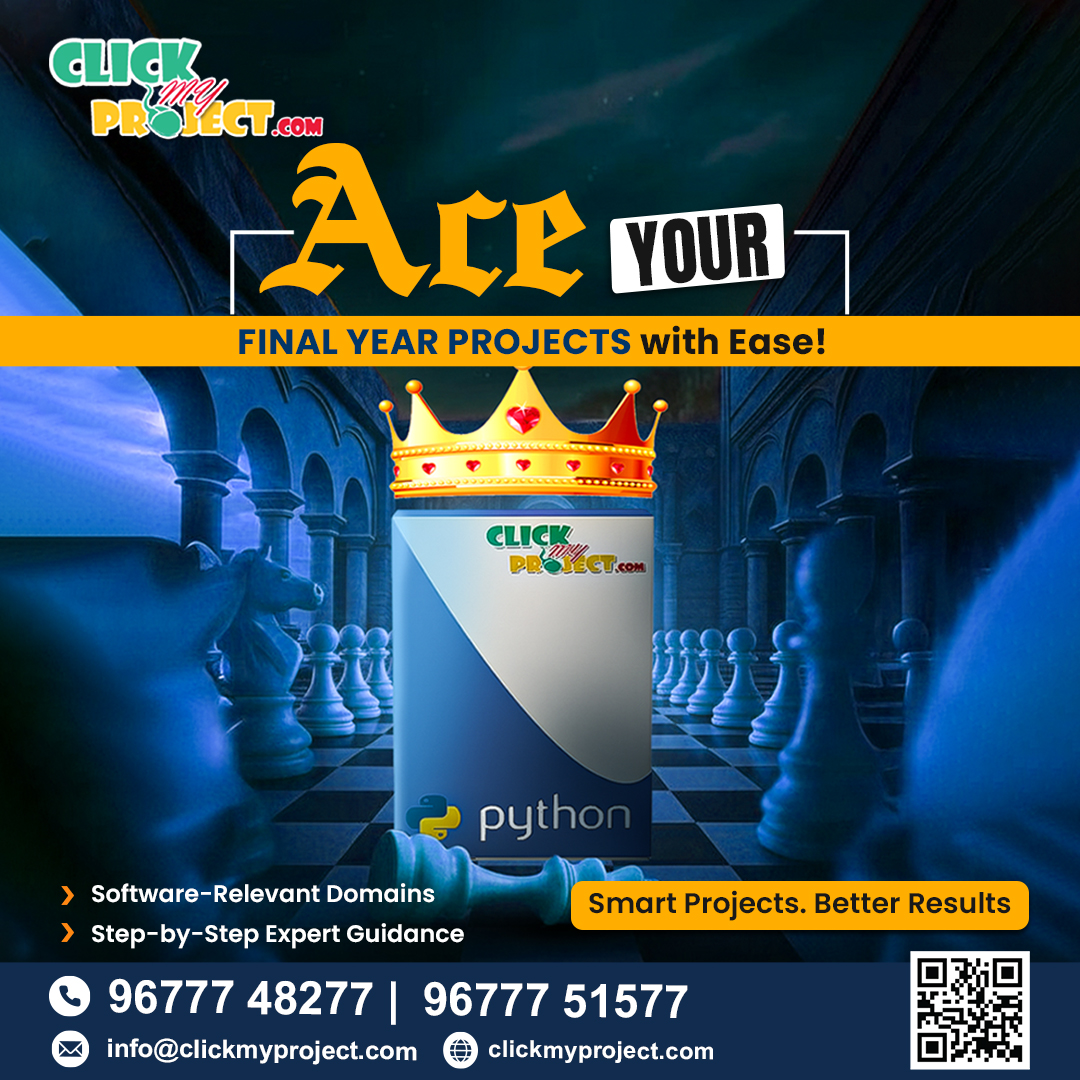 ClickMyProject's tweet image. Rule Your Final Year with Smart Python Projects👑
✅ Software-Relevant Domains
✅ Step-by-Step Guidance
✅ Smart Projects, Better Results
🔗 website: clickmyproject.com
#clickmyproject #pythonprojects #finalyearprojects #engineeringprojects #studentprojects #projectsuccess