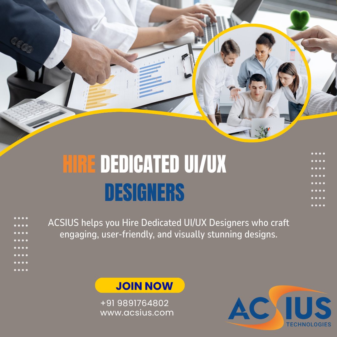 🎨 𝐅𝐞𝐬𝐭𝐢𝐯𝐞 𝐎𝐟𝐟𝐞𝐫 𝐛𝐲 𝐀𝐂𝐒𝐈𝐔𝐒! 🚀
Hire Dedicated UI/UX Designers to craft stunning, user-focused designs that boost engagement! 💻✨

info@acsius.com
+91 9891764802
Visit Now:- tinyurl.com/4adkhwwv
#ACSIUS #FestiveOffer #HireDedicatedUIUXDesigners #UIUXDesign