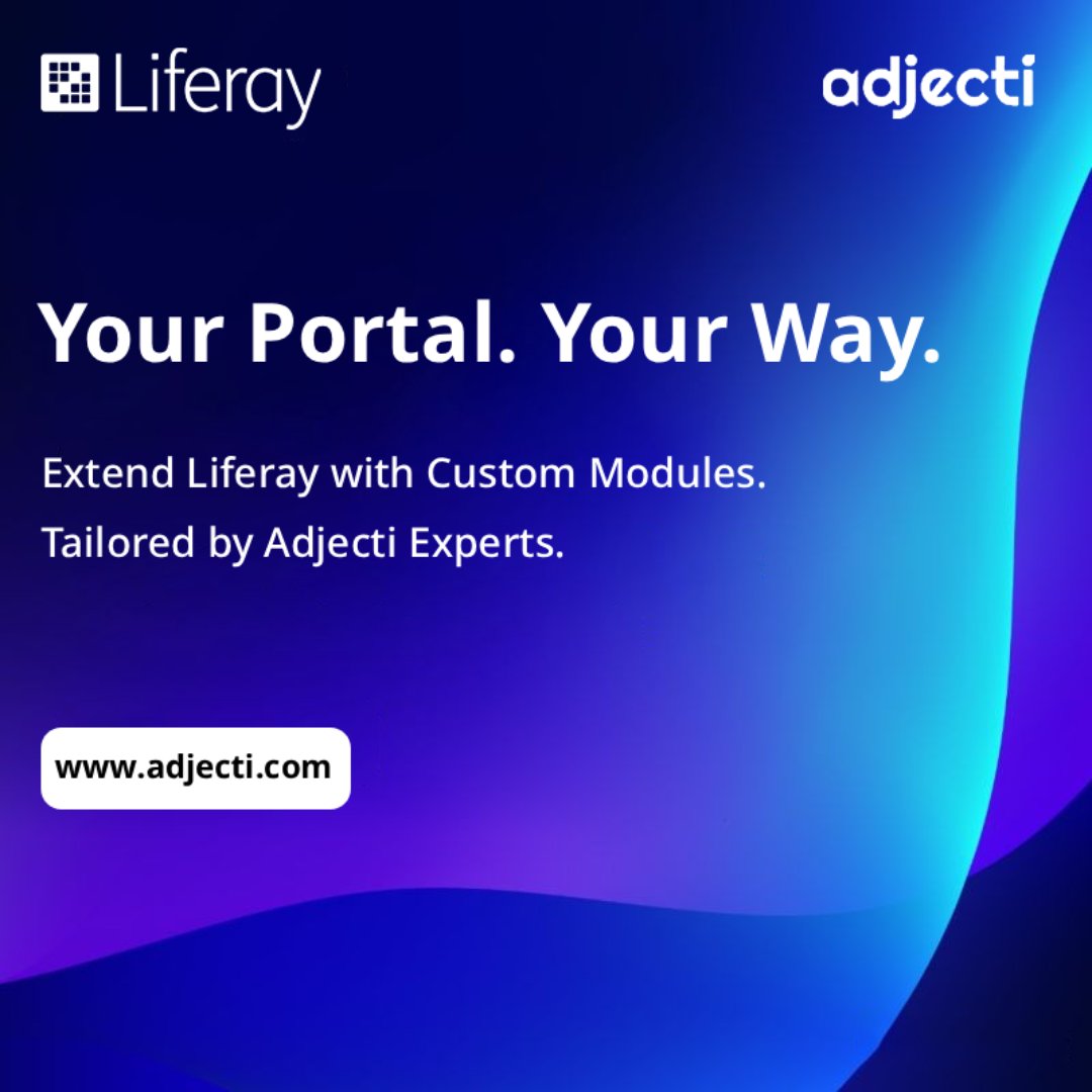 AdjectiSolution's tweet image. Extend the power of Liferay with custom-built modules!

 Whether you need advanced workflow automation, custom dashboards, or third-party integrations -Adjecti builds tailored Liferay extensions that fit your unique business requirements.

#Liferay #LiferayDevelopment #DXP