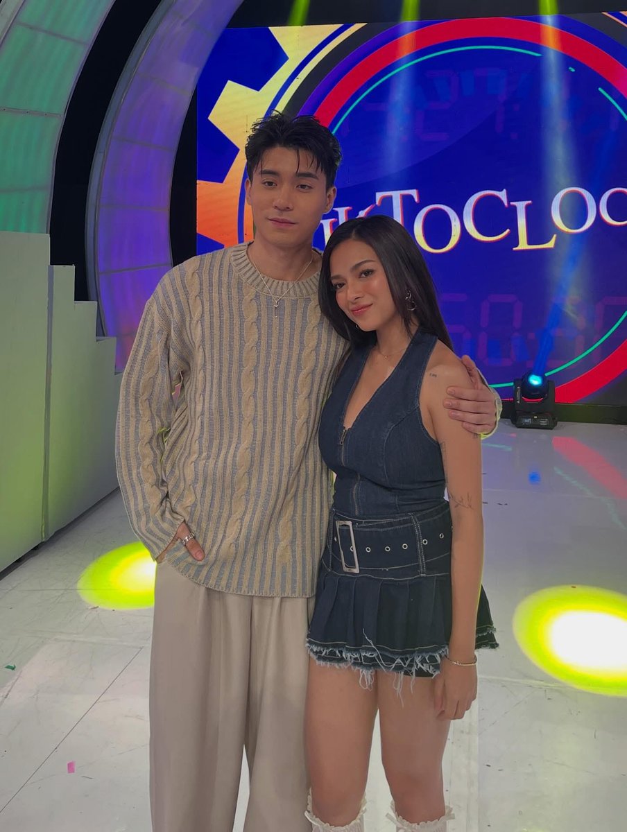 Sparkle_GMA's tweet image. Ang daming ‘what ifs,’ pero isa lang ang sure — it was fun with Mika Salamanca and Brent Manalo on #TiktoClock 💘

#MikaSalamanca