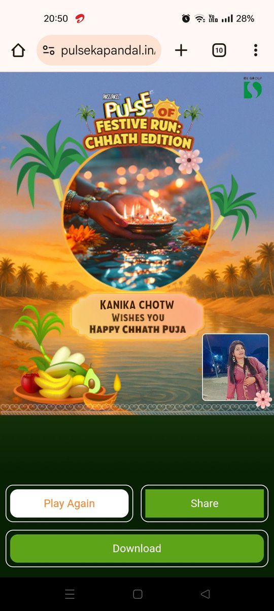 kanikachotwani1's tweet image. #PulseOfFestiveRunChhathEdition done