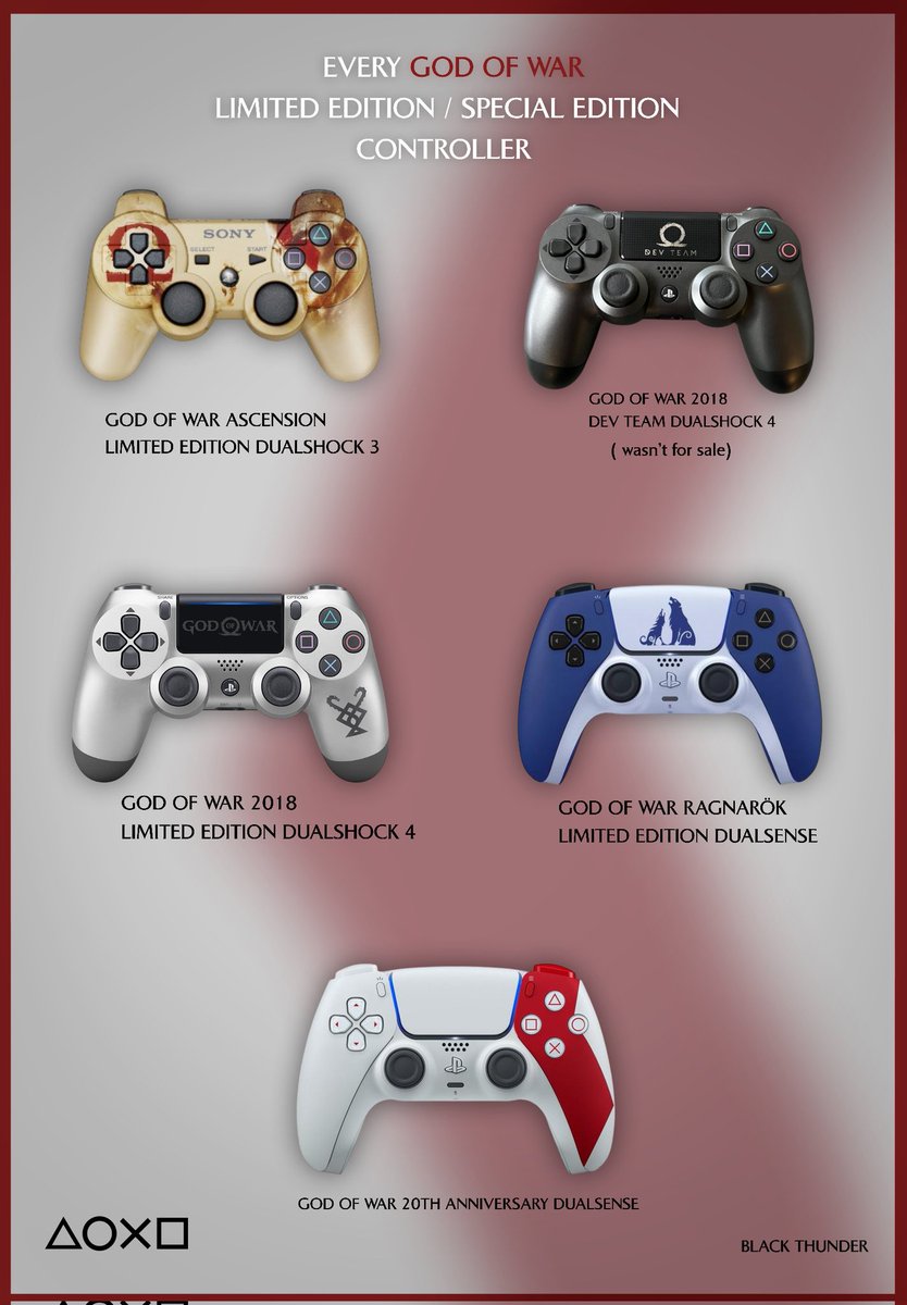BT_BlackThunder's tweet image. Every God of War Limited Edition controller. #Godofwar