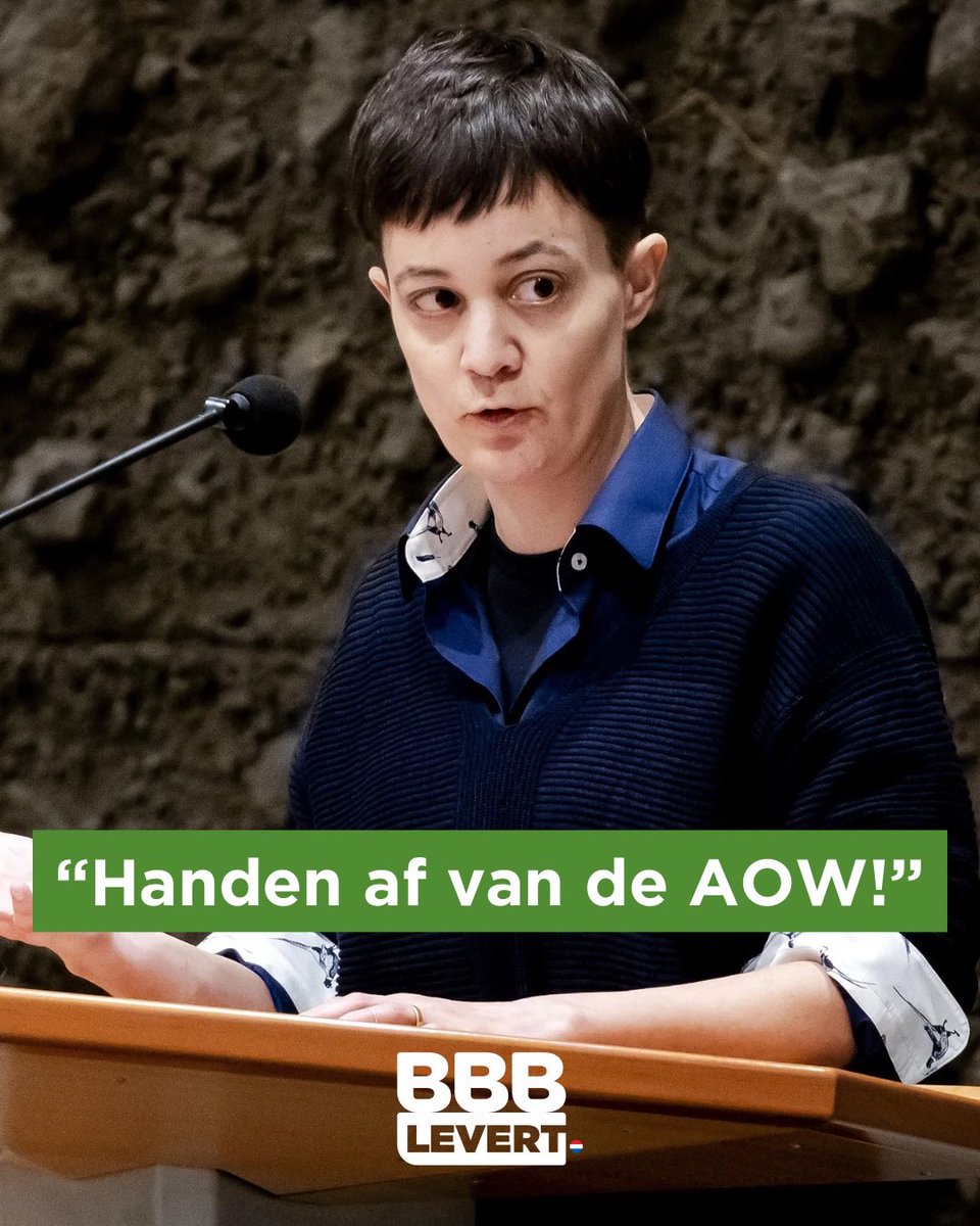 Partijen als JA21, D66 en VVD korten tot wel €6,6 miljard op uw #pensioen. 

BBB is helder: genoeg is genoeg.
✅ Handen af van de AOW
✅ Geen bezuinigingen
✅ Meer zeggenschap
✅ Meer koopkracht

🗳️ Stem woensdag BBB. Voor uw oude dag, voor uw toekomst. <a href="/Agnes_Joseph_TK/">Agnes Joseph</a>