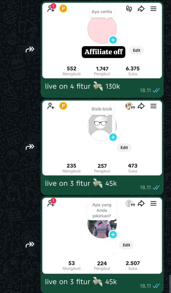 iel jual akun Ig, gmail, upfoll fast on wa tweet media