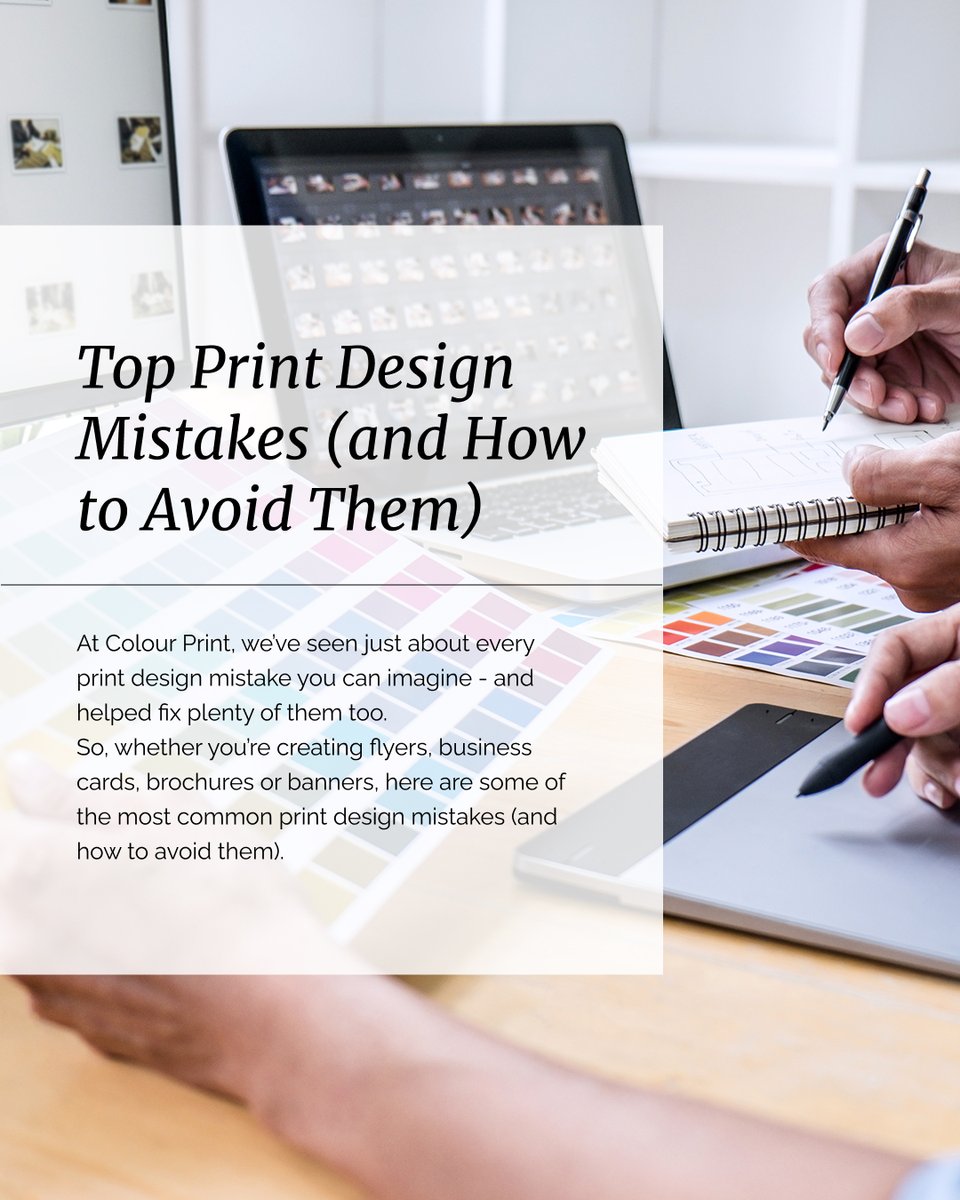 Colour_Print's tweet image. Design can make or break your print project! At Colour Print, we’ve helped fix countless design slip-ups over the years. Head over to our new blog post to discover our top tips for avoiding the most common print design mistakes.

col-print.co.uk/blog/top-print…