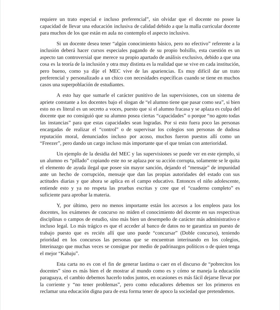 D10Cristian's tweet photo. La triste realidad de la Docencia en el Paraguay.
@ABCDigital @ABCCardinal @UltimaHoracom @enriquevp @LuisBareiro @Santula @AM_1080 https://t.co/6qpr3vUXzi
