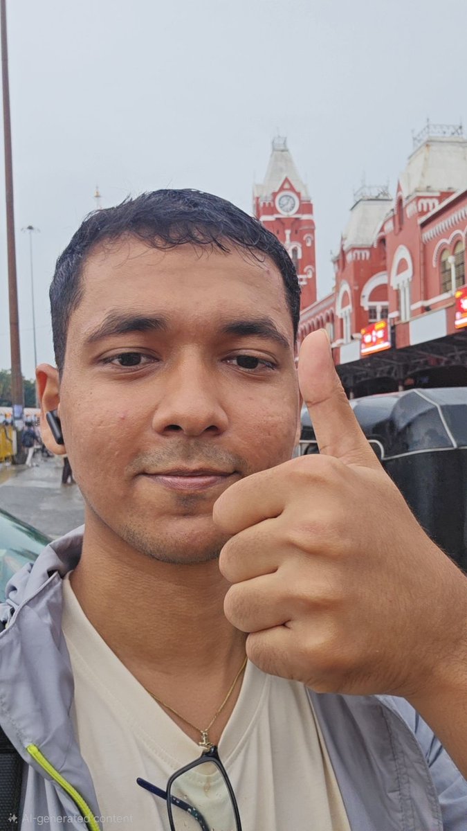 today i walked 5kms from knk road  to chennai railway station 🥰