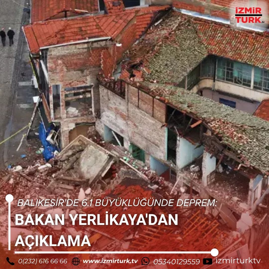 rcmedyagrup's tweet photo. Balıkesir'in Sındırgı ilçesinde dün 22.48'de meydana gelen 6,1 büyüklüğündeki depremde yetkililer, can kaybı yaşanmadığını açıkladı. İçişleri Bakanı Ali Yerlikaya, Depremde panik ve düşmeye bağlı hafif yaralanan 26 kişi hastanede tedavi edilerek taburcu edildi.

#deprem #izmir https://t.co/J9Vw6grqva