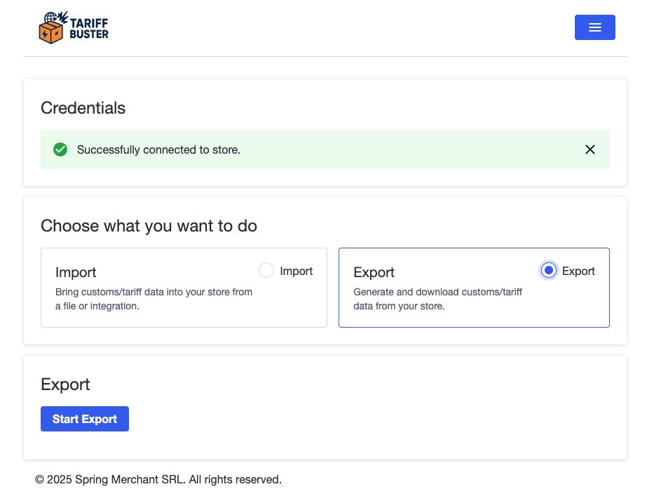 springmerchant's tweet image. New design for the Tariff Buster app for BigCommerce. Also added an export function.
springmerchant.com/bigcommerce-ta…