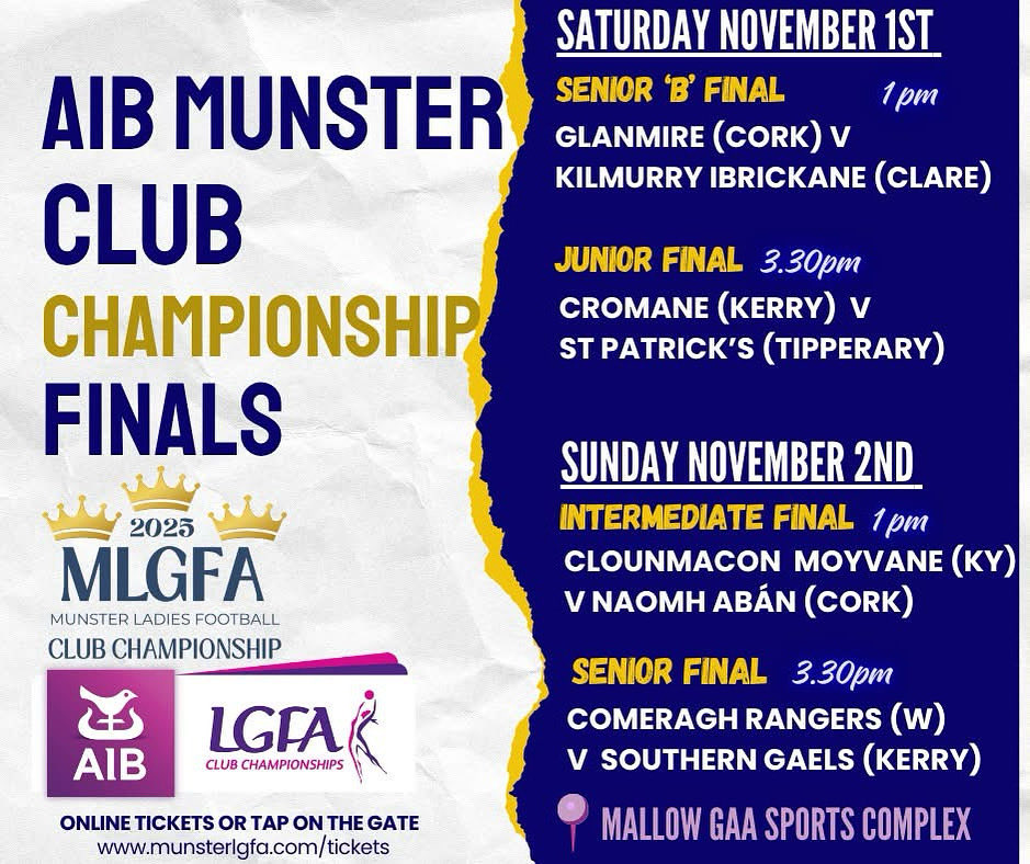 KIBLadiesLGFA's tweet photo. @KIBLadiesLGFA will play Glanmire on Saturday in Mallow Sports Complex at 1pm. This is a historic day for the Club and hope to get as much green and red as possible in Mallow. 💚❤️💚❤️

Link below for tickets:
https://t.co/TpSDLTFJWc

@Clarelgfa @MunsterLGFA https://t.co/LUz2fbUwQo