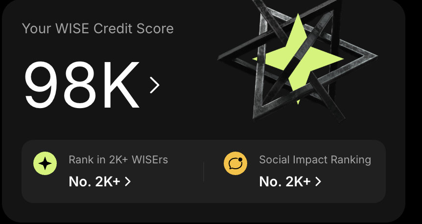 🚀 Think you've got what it takes? Generate your WISE Score with my referral link and see how high your WISE SBTs can go! 👉 engage.tbook.com/wise?referCode…