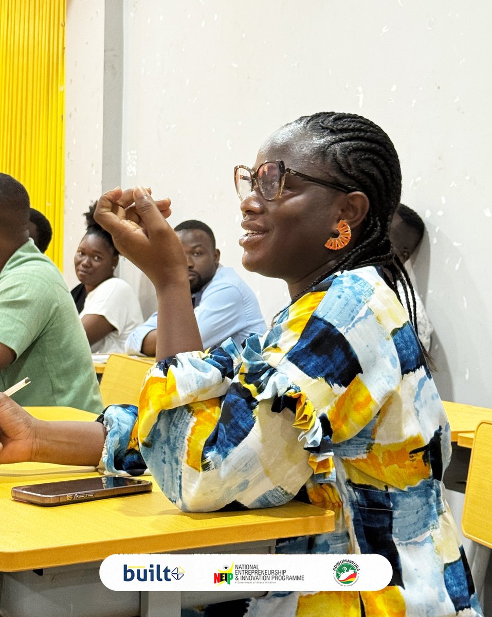 built_africa's tweet photo. Yesterday, Built facilitators began training beneficiaries under the #AdwumawuraProgramme by @neip_ghana, empowering youth to start and grow their own businesses.
Proud to support innovation, entrepreneurship &amp; self-sufficiency, one business at a time. https://t.co/tkMf9s9IHC