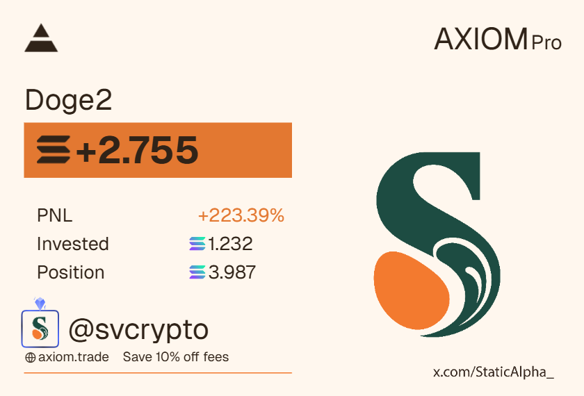StaticAlpha_'s tweet image. A reminder that small amounts can make big amounts.
(The message: Never oversize on your trades)

Our group is the only Alpha Group specialized for wallet tracking and insiders 🎯

Join our FREE group today, to start tracking the best wallets for memecoin trading💪🔥
