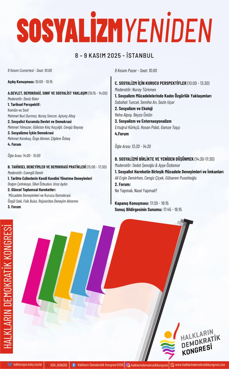 Sosyalizm Yeniden konferansımızın program detaylarını paylaşıyoruz.