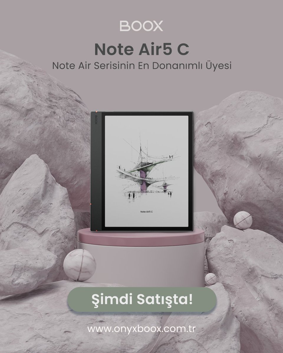 Note Air5 C Şimdi Satışta!🎉
📢Note Air5 C gözleri yormadan canlı ve net renkler sunar. E-mürekkep ekran teknolojisiyle çalışmayı daha keyifli hale getirin!✨️

📌Detaylı bilgi ve daha fazlası için sitemizi ziyaret edin.
🌐onyxboox.com.tr 

#NoteAir5C #NA5C #Ereader