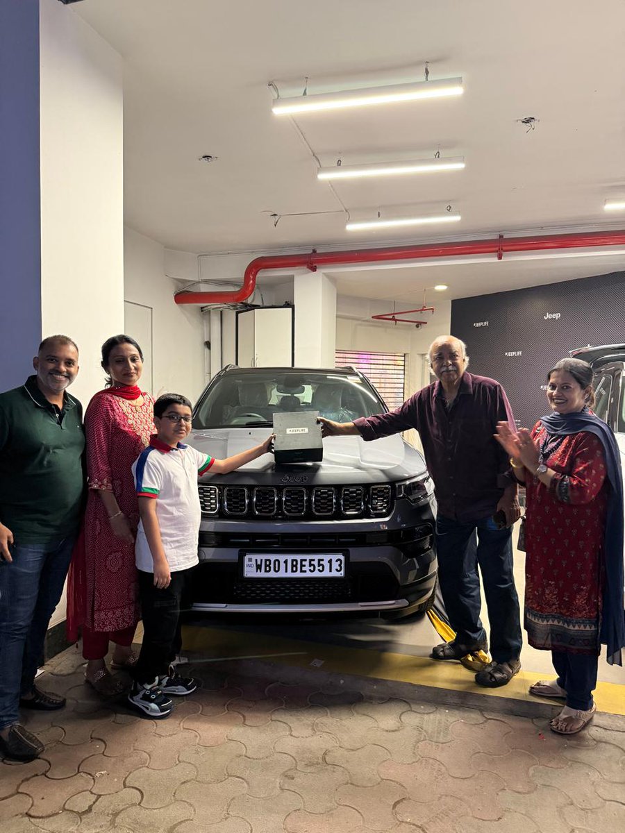 CelicaJeep's tweet image. Welcome to the Jeep Brotherhood, Mr. Abhik Chowdhury
Thrilled to deliver your brand-new Jeep Compass from Celica Jeep Kolkata.
Here&apos;s to conquering new trails and living the #JeepLife to the fullest. 🚙💨#OIIIIIIIO

📞 Book your test drive: +91 75950 65526