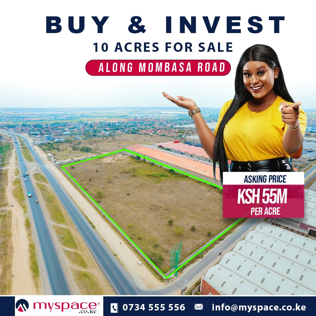 Myspace_Kenya's tweet image. Prime Investment Opportunity on Mombasa Road
We are selling 10 acres of prime land right along Mombasa Road 

📲 Contact us today for details or to schedule a site visit: 0734 555 556
#mombasaroad #plotsforsale