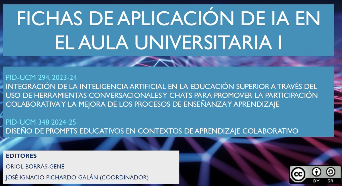 ¿La IA mejora la docencia? 🧠 
En Psicología, Economía o Educación usamos ChatGPT, Gemini o LucIA para generar podcast, prompts, o exámenes adaptativos. ¡Todo está en estas fichas! 👇
Resultado del proyecto de innovación educativa coord. <a href="/inasiyu/">J. Ignacio Pichardo</a> 

🔗 hdl.handle.net/10115/109557