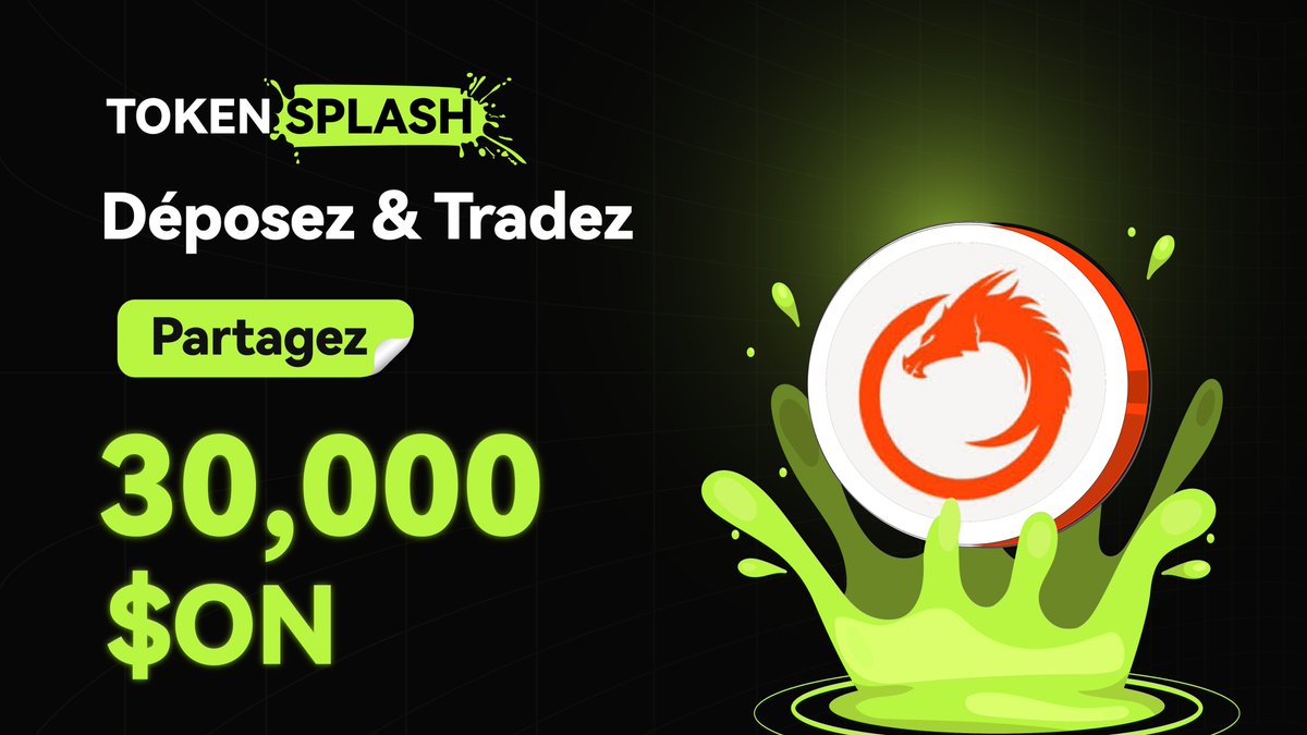 BitunixFR's tweet image. 💦 Token Splash 💦
Déposez et tradez pour une chance de partager 30 000 $ON 🎉
🚀 Rejoignez maintenant :
short.bitunixads.com/1NKdGNiZ
#TokenSplash #Bitunix #Crypto