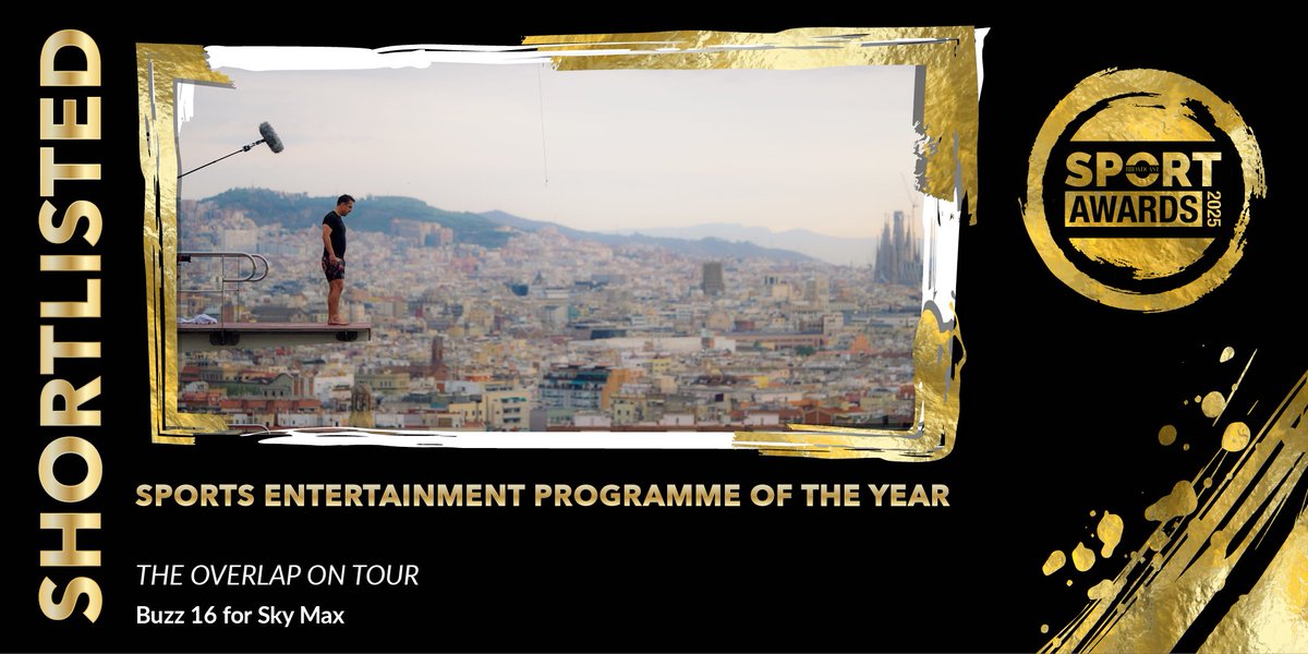 broadcast_sport's tweet image. Finalist for Sports Entertainment Programme of the Year is The Overlap On Tour, @BUZZ16 for Sky Max

✨Join us on the 13th November, book your table now! bit.ly/BSA25BookNow 

#BSportAwards25 #BroadcastSportAwards #SportsMedia #Sport #OverlapOnTour #BUzz16 #SkyMax