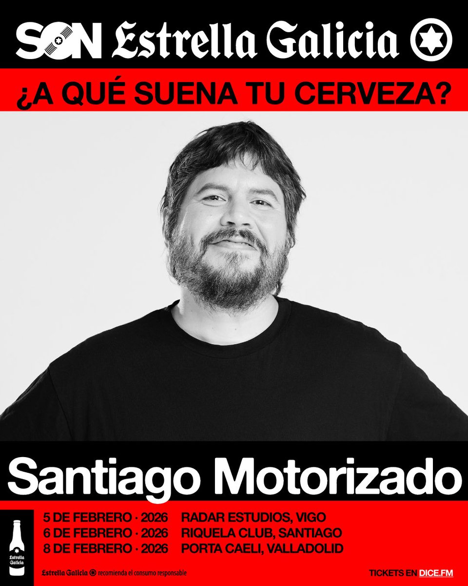 Vengo a decirte esto porque me pasó todo el día pensando en vos.
FEBRERO:
5 - <a href="/RadarEstudios/">Radar Estudios</a> (Vigo)
6 - Riquela Club (Santiago)
8 - <a href="/portacaeli/">Sala Porta Caeli</a> (Valladolid)

Entradas 🎟️ hdriv.es/EntradasSONEst…