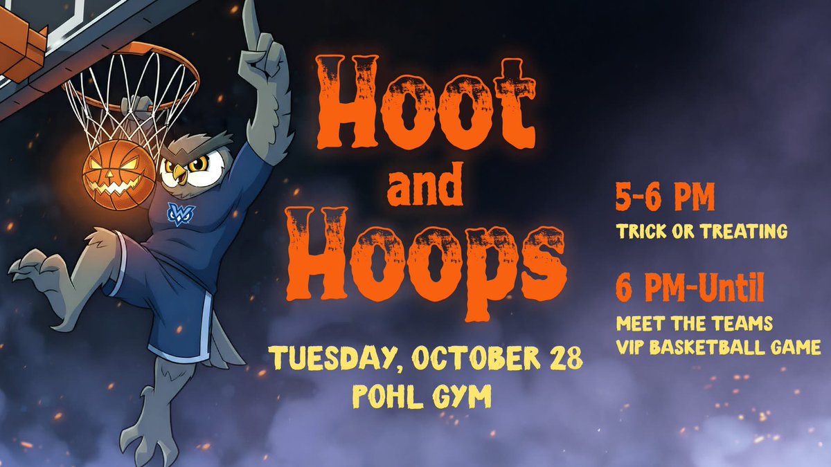 Join us today at 5 for Hoot 🦉&amp; Hoops 🏀 on MUW campus at Pohl Gym… Meet The Owls‼️ 💙🩵