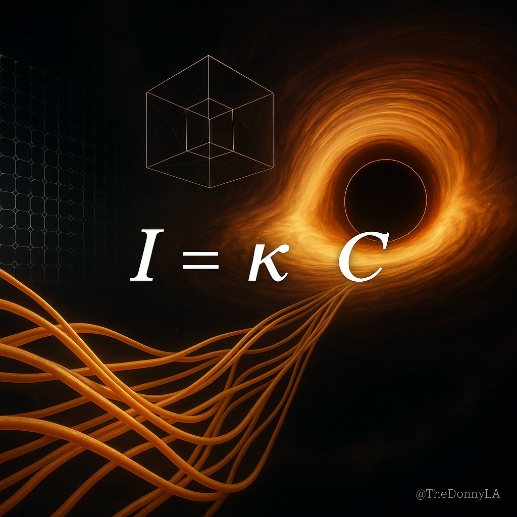 TheDonnyLA's tweet photo. Reality could be a holographic strand of spacetime falling through a black hole,
where consciousness is the tesseract lens that turns cosmic geometry into the illusion of a 3D world... https://t.co/KNLlnuQO5B