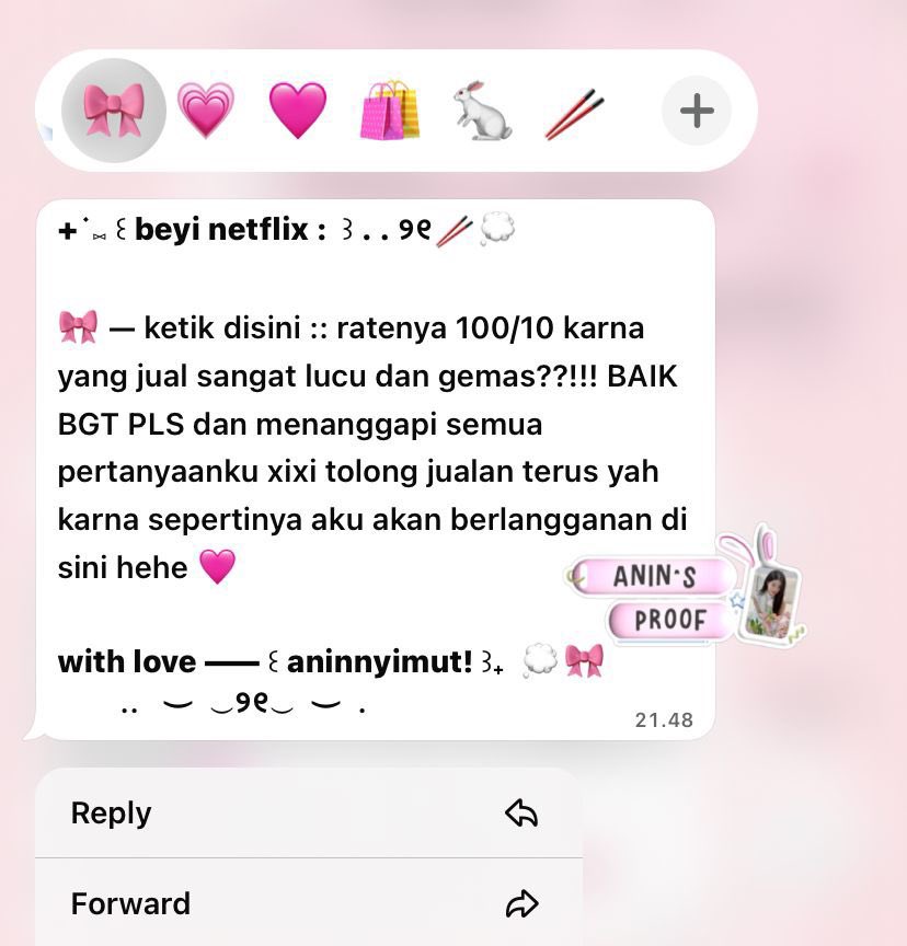 ‹𝟹 ⑅  ꒰ ▷ netflix alldurasi! 🎀 ♡

꒰ price start :: 4.000 𐙚 ꒱ lengkap, murce &amp; 1OO% trusted. . made your order with love!୧ ⊹ no sekem sekem sama nyimut! 💗_^

🎀—— order ke :s.id/aninlovely

#zonauang #zonajajan