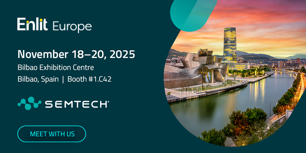SemtechCorp's tweet image. Join us at Enlit 2025 in Bilbao! Visit our booth #1.C42, November 18–20, to discover Semtech&apos;s advanced connectivity and #IoT solutions tailored for utilities.
Register now: hubs.la/Q03PZSfS0

#Semtech #Enlit2025 #Utilities #Energy #Bilbao