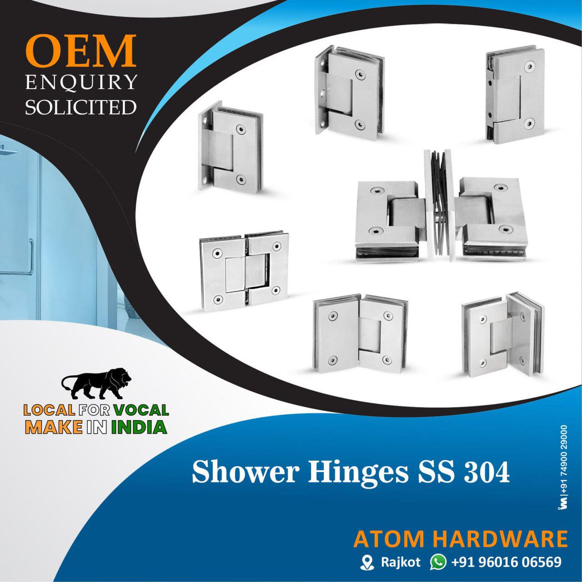 ibais_hardware's tweet photo. ATOM HARDWARE - RAJKOT
For enquiry via WhatsApp click:
https://t.co/yF3HwVYK1J
Mr. Denish Patel - +919601606569
#glassfitting #fittinghardware #patchfitting #glass #Hardware #fittingproduct
.
@ibais_hardware https://t.co/p6VUf9WB1h
