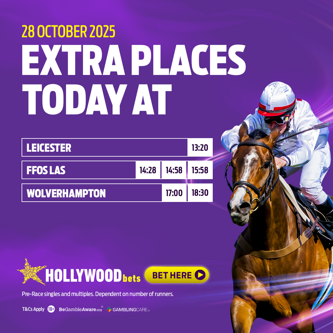 HWbetsUK's tweet image. Chasing those Extra Places? 🏇

You’ll find them today at Leicester, Ffos Las and Wolverhampton!

#HWBUKX #HorseRacing #ExtraPlace