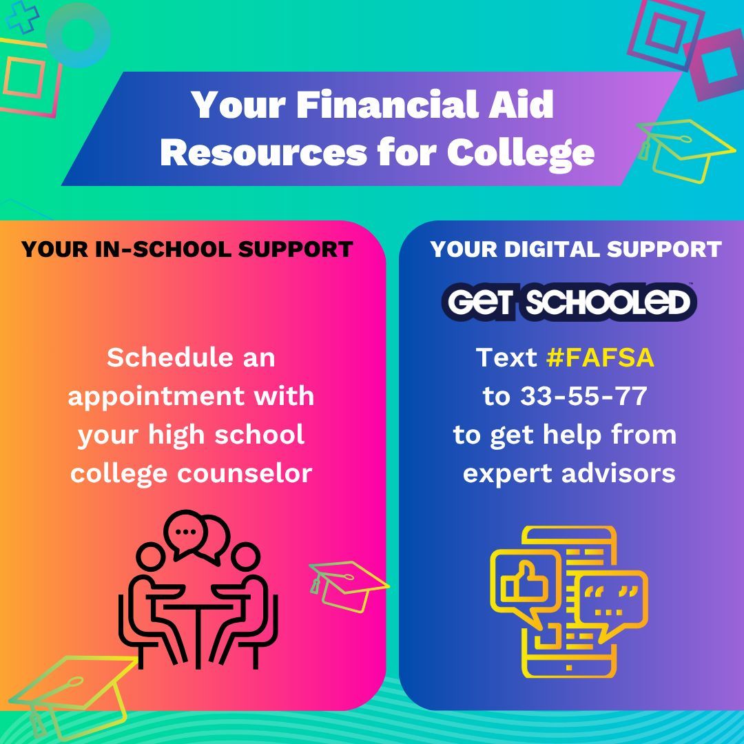 Once you submit your FAFSA, you will receive your FAFSA Submission Summary. Make sure you follow up on any requests listed on your FAFSA Submission Summary or from your college ASAP! 

getschooled.com/article/4789-y…