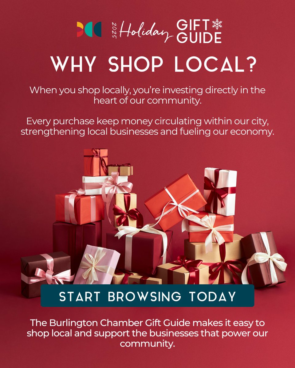 Holiday shopping just got easier AND more impactful.😍

The Burlington Chamber Gift Guide connects you with local businesses offering gifts that are meaningful, memorable, and rooted in our community.

🎁 Browse the guide now: bit.ly/4n2J8pP

#ShopLocal #BurlOn #HamOnt