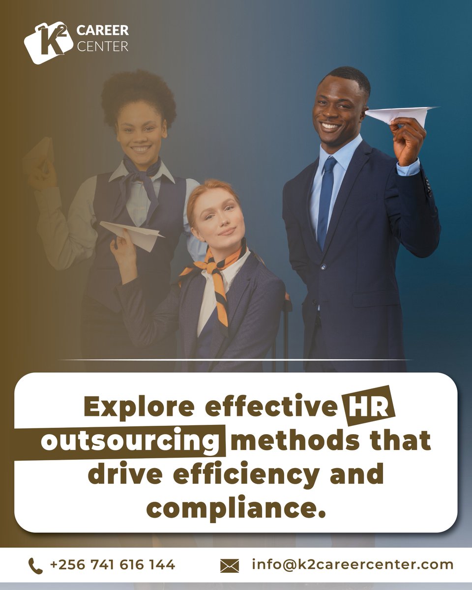 K2CareerCenter's tweet photo. Boost your business efficiency and ensure compliance! 🚀
Ready to streamline your operations? HR outsourcing is the smart strategy for modern businesses.

We help you explore effective HR outsourcing methods that drive results:

📞 +256 741 616 144
📧 info@k2careercenter.com https://t.co/OEPKtqEraw