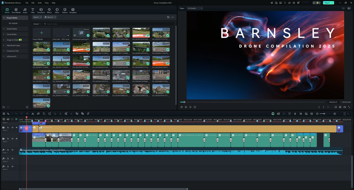 excel_ents's tweet image. The editing process begins on the 2025 Drone compilation video.

In the meantime a couple of final shots to be collected including from the Hoyland Remembrance Parade on Nov 9th (assuming the weather behaves)

It should be uploaded to YouTube on Nov 15th.

#barnsleyisbrill