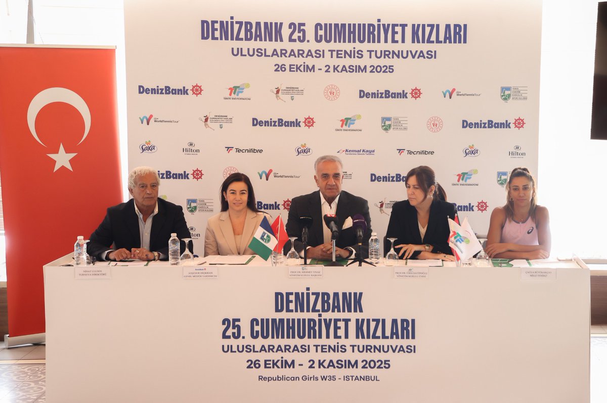 KortDergisi's tweet photo. DenizBank 25. Cumhuriyet Kızları Uluslararası Tenis Turnuvası basın toplantısı gerçekleşti. https://t.co/SU9dkerbYd