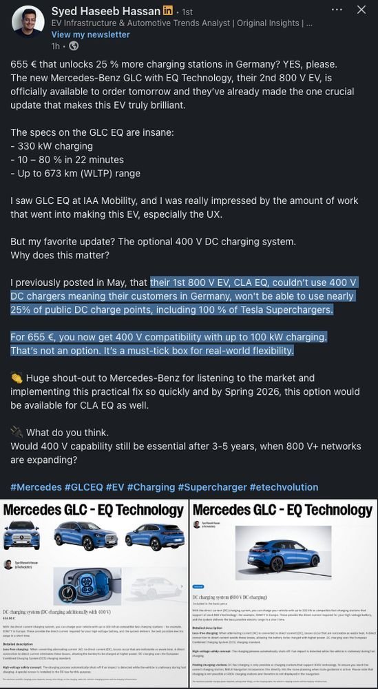 electricfelix's tweet photo. full post by @etechvolution #alwaysbecharging #400V #800V ⚡️⚡️⚡️ https://t.co/6GFYDB2Ac5 https://t.co/RaRG3AQlD3