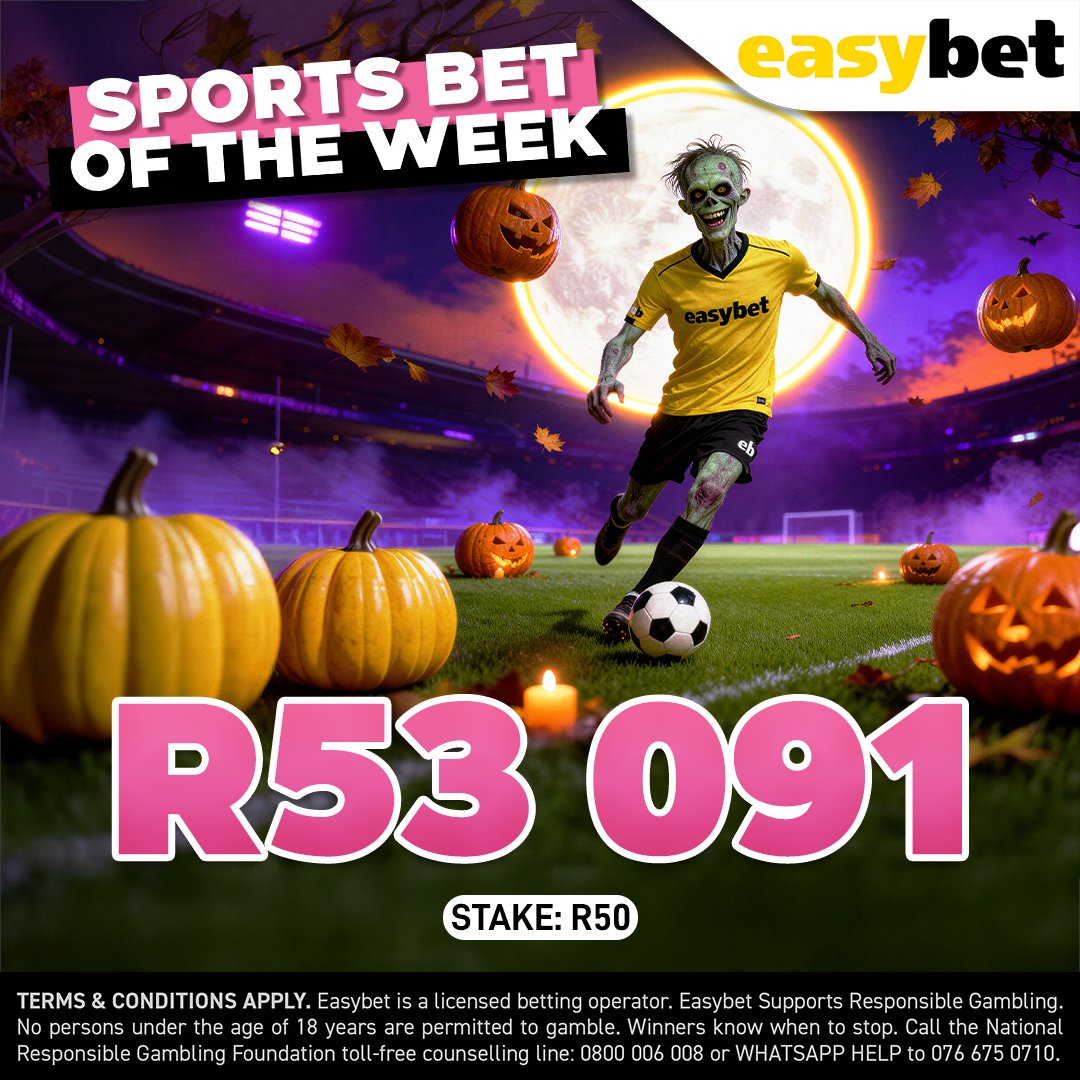 Easybet_SA's tweet image. 🏆 Sports Bet of the Week Delivers Big! 🏆

A bold R50 multibet at incredible 892.29 odds scored an impressive R53 091 win, boosted by a 19% bonus worth R8 476.72! 💰🔥

One ticket, multiple results, and a victory worth celebrating. Think you can top this? Build your next…