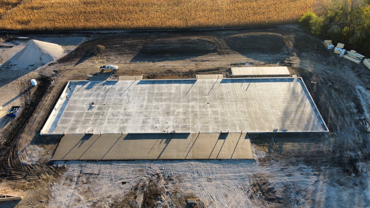 Fonda seed and chemical shed coming along nicely.  Building materials have arrived and construction will begin soon! #AgState #Progress