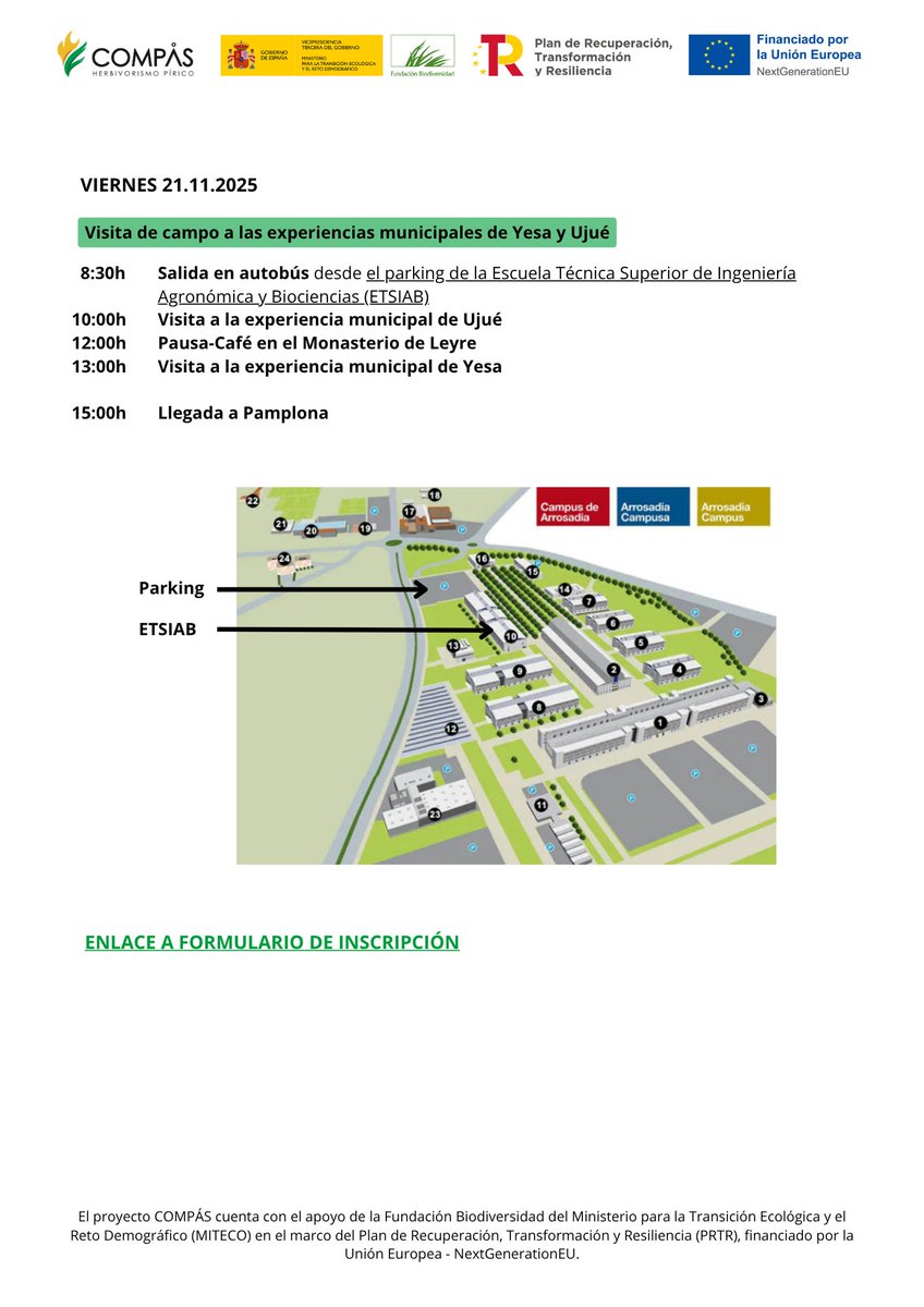 proyectocompas's tweet image. 🔥🌿Herbivorismo Pírico para conservar el paisaje:
@UNavarra acoge el cierre del @proyectocompas, donde exploramos el herbivorismo pírico como herramienta innovadora para la gestión sostenible del territorio. 
📅20 y 21 noviembre
🔗Agenda e inscripción 
proyectocompas.es/jornada-final