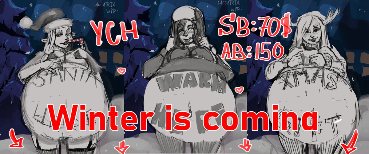 calcatrixex's tweet photo. Christmass #vore #ych is online on Aryion!
https://t.co/JJTPai2yQe
Feel free to participate! :3 https://t.co/upQkzb7xxg