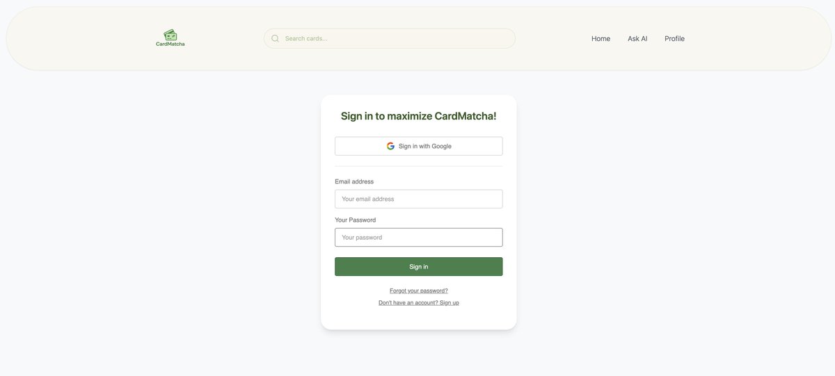 day 11 of building cardmatcha:

> not a super productive day
> migrated from clerk auth to supabase auth

todo:
> auth still buggy, will look into it tomorrow