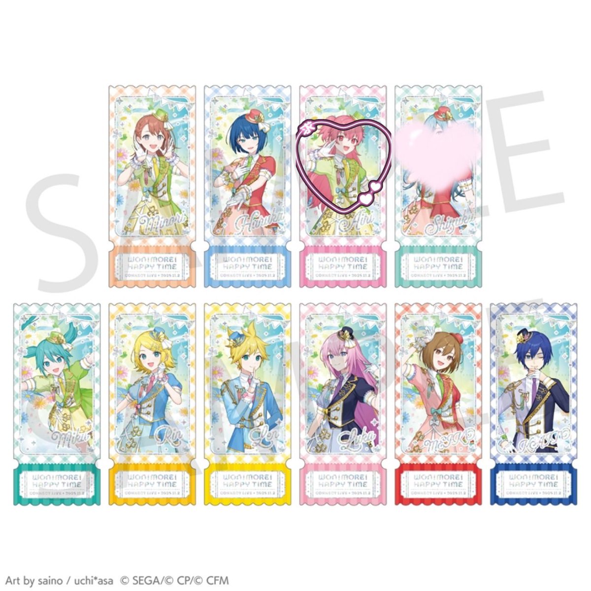 【交換 譲渡】プロセカ コネクトライブ コネライ チケット風カードセット

譲)寧々 えむ みのり 遥 
      ミク リン レン ルカ メイコ カイト

求) 愛莉or バチャのみ定価(+送料)
      バチャお譲りは同キャラ2枚セットのみ

各1BOX予約予定
お気軽にお声掛けください◎