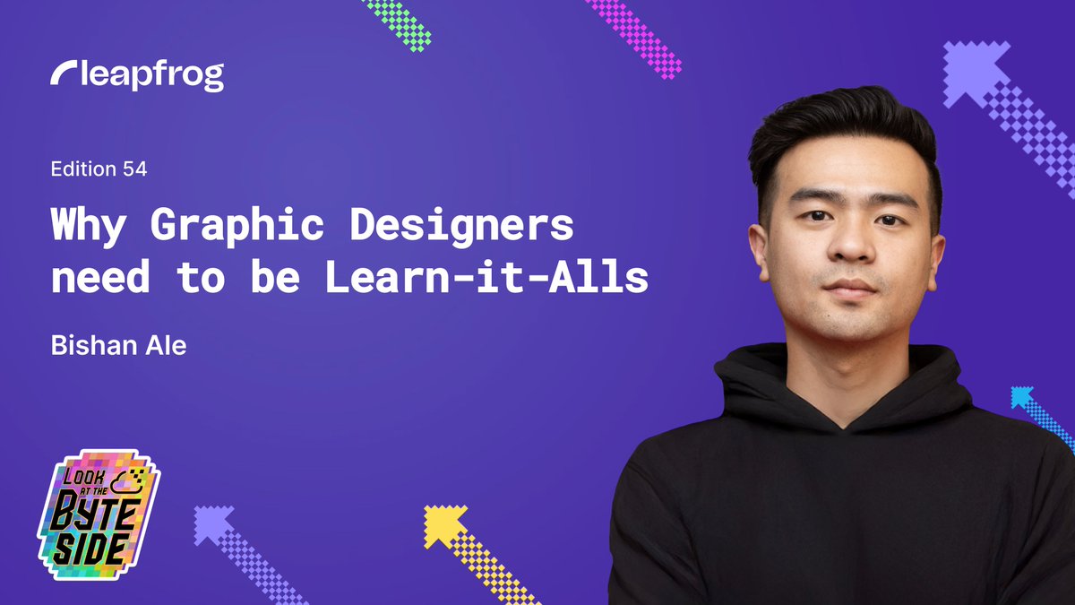 lftechnology's tweet photo. #LookAtTheByteSide with our Lead Graphic Designer, Bishan Ale, as he unpacks why being a “learn-it-all” makes you a stronger, more adaptable designer, and keeps your creative spark alive.

Read more here 👉 https://t.co/t9buyh0SZT

Join our bi-weekly newsletter to dive into the 'byte' side of tech, leaving no 'bit' unexplored! 🚀

#leapfrogtechnology #lifeatleapfrog #linkedinnewsletter #graphicdesign