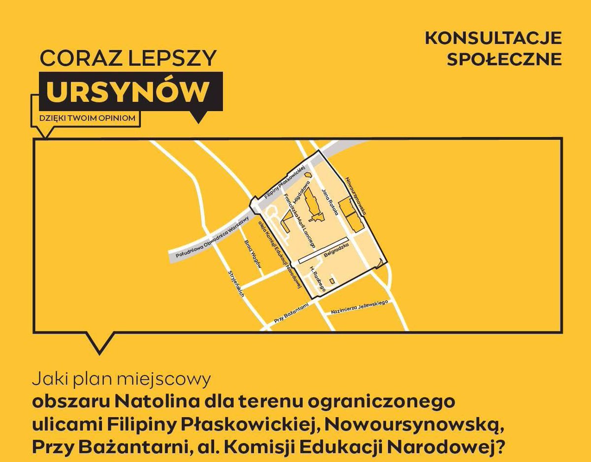 MiastoUrsynow's tweet photo. Dziś rozpoczynają się konsultacje społeczne projektu #mpzp obszaru #Natolin dla terenu ograniczonego ulicami Filipiny #Płaskowickiej, #Nowoursynowska, #PrzyBażantarni, al. #KEN…https://t.co/ds2JhtzjaX https://t.co/lZLtSJcDBK